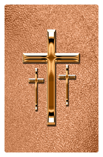 DF35T 517 CP SH CP Copper 3 Crosses Shimmer Copper Background